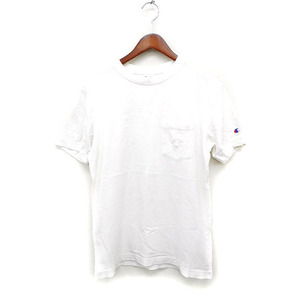 チャンピオン CHAMPION ショートスリーブ Tシャツ カットソー 丸首 ロゴマーク コットン 綿 M ホワイト 白 /FT13 メンズ