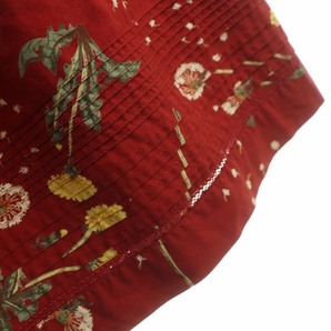 インゲボルグ INGEBORG タンポポ ロング ワンピース 半袖 花柄 ベルト付き 赤 レッド /DF ■OS レディースの画像9