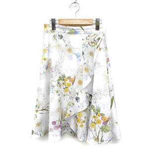 Proportion Body Dressing PROPORTION BODY DRESSING flower print flair skirt long frill 3 white /FT21 lady's 