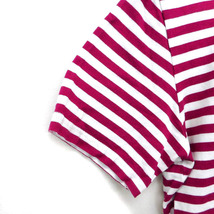 ボイコット BOYCOTT カットソー Tシャツ クルーネック コットン 綿 英字 ボーダー 半袖 2 紫 パープル /NT11 メンズ_画像6