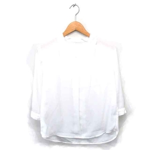  my Strada Mystrada cut and sewn blouse V neck .. feeling thin 7 minute sleeve 36 white /TT5 lady's 