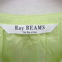 レイビームス Ray Beams カットソー ブラウス キーネック 透け感 半袖 ライトグリーン 黄緑 /TT22 レディース_画像3