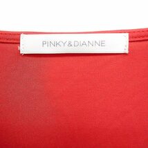 ピンキー&ダイアン ピンダイ PINKY&DIANNE ドレープネック カットソー Tシャツ フレンチスリーブ 無地 38 レッド 赤 /FT25 レディース_画像3