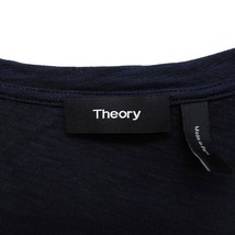 セオリー theory コットンニット Vネック Tシャツ カットソー 半袖 無地 綿 S ネイビー 紺 /FT39 メンズ_画像3