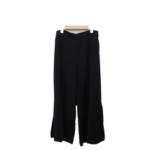 ザラ ベーシック ZARA BASIC パンツ ワイドパンツ バギー スリット シンプル S ブラック 黒 /KT20 レディース_画像1