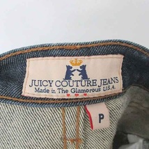 ジューシークチュールジーンズ JUICY COUTURE JEANS デニム 台形 スカート ミニ ウォッシュ加工 ラインストーン P 紺 インディゴ /TT23 レ_画像3