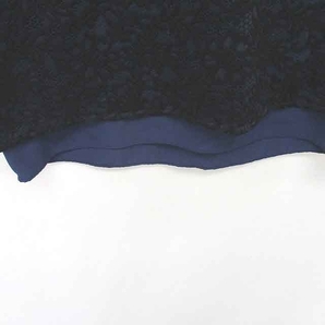 バナーバレット Banner Barrett カットソー レース ボートネック 袖透け感 半袖 38 ネイビー ブラック 紺 黒 /TT13 レディースの画像5