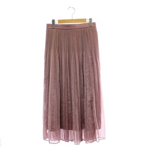  -stroke laStola. skirt long pleat 40 pink /MF #OS #SH lady's 