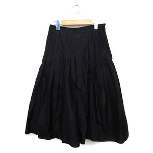 ke- tea ki width ta spool K.T KIYOKO TAKASE skirt flair long silk tuck side Zip plain 9 black black /NT23 lady's 