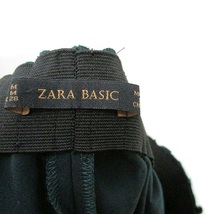 ザラ ベーシック ZARA BASIC スカート フレア ギャザー ミニ シンプル M ダークグリーン 緑 /KT25 レディース_画像3