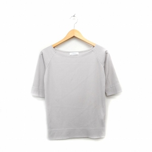 グリーンレーベルリラクシング ユナイテッドアローズ green label relaxing カットソー Tシャツ 七分袖 シンプル グレー 灰 /KT41 レディー