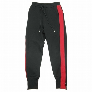 18AW メゾンミハラヤスヒロ Maison MIHARA YASUHIRO SIDE STRIPE SWEATPANTS サイドライン スウェット パンツ ドロスト ゴムウエスト