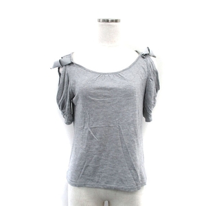  Jill Stuart JILL STUART cut and sewn футболка короткий рукав плечо cut лента хлопок F серый пепел /KT1 женский 