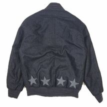 美品 14AW ジバンシィ GIVENCHY リカルドティッシ期 ジャケット ブルゾン アウター スター メルトンウール ジップアップ グレー サイズXS_画像2