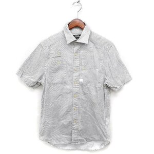 ジースターロウ G-Star RAW 半袖 シャツ カジュアル 柄 ロゴ コットン 綿 REGULAR XS グレー 灰 /FT16 メンズ