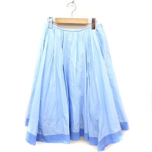  Chesty Chestybai color flair gathered skirt midi height cotton cotton 1 light blue /FT4 lady's 