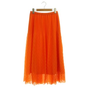  Diag Ram Diagram 22SS "в елочку" юбка в складку длинный 36 orange /AA #OS женский 