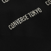 コンバース CONVERSE トウキョウ TOKYO ロゴ刺繍クルーネックニット セーター 長袖 黒 白 ブラック ホワイト /DF ■OS ■SH レディース_画像8