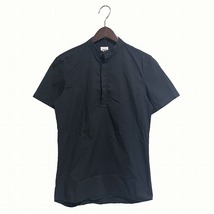 ザラ ZARA スキッパー シャツ トップス 半袖 38 ブラック 黒 /AG メンズ_画像1