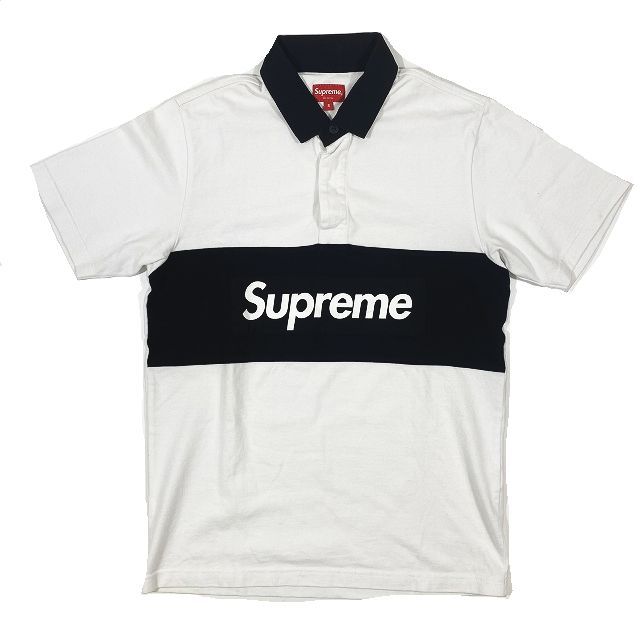 supreme rugby S box logo 白 ポロシャツ-