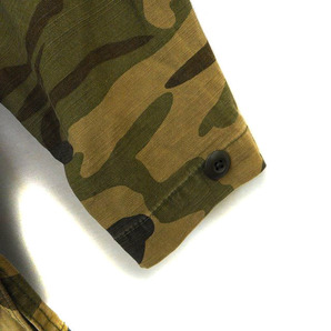 アーバンリサーチ URBAN RESEARCH ミリタリージャケット アウター ステンカラー 迷彩柄 カモフラージュ柄 コットン 綿 F カーキの画像6