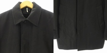 ディオールオム Dior HOMME ステンカラーコート 羊革 ボアライナー付き ウール アウター 44 約S ブラック STK メンズ_画像3