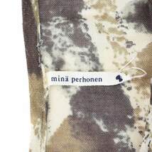 ミナペルホネン mina perhonen fog フォグ ブラウス シャツ カットソー 長袖 総柄 茶 ブラウン ja1201 レディース_画像4