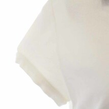 モンクレール MONCLER ポロシャツ スキッパー コットン 鹿の子 半袖 S 白 ホワイト /YI4 レディース_画像5