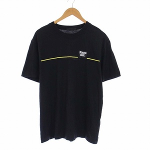 アレキサンダーワン ALEXANDER WANG Tシャツ カットソー 半袖 ロゴ プリント 刺繍 S 黒 ブラック /KH メンズ