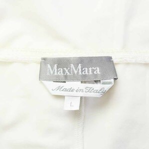 マックスマーラ MAX MARA カットソーVネック 五分袖 プルオーバー L 白 ホワイト /SY19 レディースの画像8