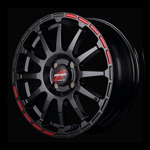 マルカ ホイール RMPレーシング GR12 マツダ ロードスター ND系 MID 【16×6.0J 4-100 INSET43 ブラック/レッド】 1本単品