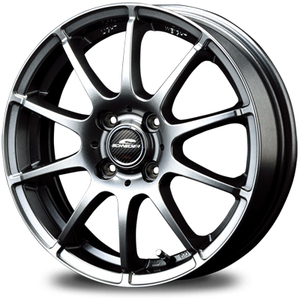 マルカ ホイール シュナイダー StaG 日産 キューブ 12系 MID 【16×6.0J 4-100 INSET43 メタリックグレー】 1本単品