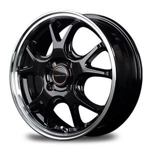 マルカ ホイール ヴァーテックワン エグゼ5 トヨタ ヴィッツ MID 【16×6.0J 4-100 INSET43 グロッシーブラック】 1本単品