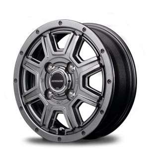 マルカ ホイール ロードマックス マッド ライダー スバル プレオ L275F/285F MID 【12×4.0B 4-100 INSET42 メタリックグレー】 1本単品