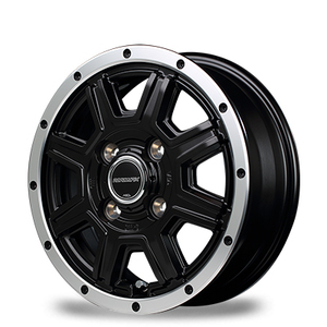 マルカ ホイール ロードマックス WF-8 スズキ ハスラー MR31S/41S MID 【14×4.5J 4-100 INSET43 ブラック+FP】 4本セット