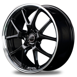 マルカ ホイール ヴァーテックワン エグゼ5 日産 リーフ ニスモ ZE1 MID 【18×8.0J 5-114.3 INSET42 グロッシーブラック】 4本セット