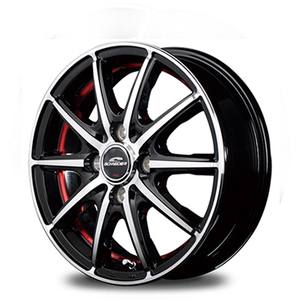 マルカ ホイール シュナイダー SX-2 スズキ セルボ HG21S MID 【14×4.5J 4-100 INSET45 レッド】 4本セット