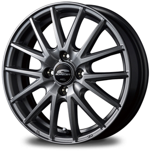 マルカ ホイール シュナイダー SQ27 スバル R1 RJ系 MID 【14×4.5J 4-100 INSET45 メタリックシルバー】 4本セット