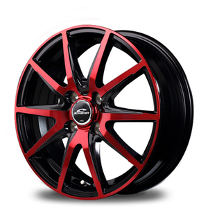 マルカ ホイール シュナイダー DR-02 スズキ エブリィ ワゴン DA17W MID 【14×4.5J 4-100 INSET45 レッド】 4本セット