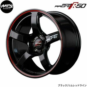 マルカ ホイール RMPレーシング R50 トヨタ クラウン 220系 3.5HV MID 【18×8.0J 5-114.3 INSET45 レッド】 1本単品