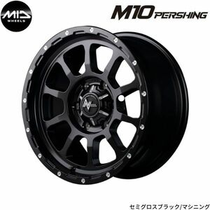 マルカ ホイール ナイトロパワー M10 パーシング トヨタ FJクルーザー 15系 MID 【17×8.0J 6-139.7 INSET20 セミグロスブラック】 1本単品