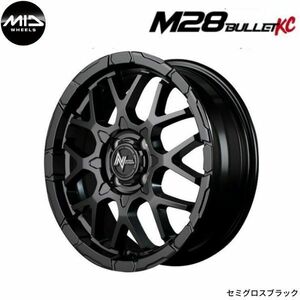 マルカ ホイール ナイトロパワー M28 バレットKC キャストスポーツ LA250系 MID 【15×5.0J 4-100 INSET48 セミグロスブラック】 1本単品