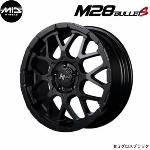 マルカ ホイール ナイトロパワー M28 バレット-S ホンダ CR-V RE系 MID 【16×7.0J 5-114.3 INSET40 セミグロスブラック】 1本単品