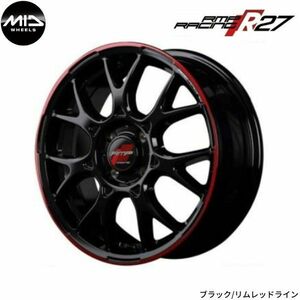 マルカ ホイール RMPレーシング R27 スバル ステラ/ステラカスタム/ステラリベスタ RN系 MID 【16×5.0J 4-100 INSET45 レッド】 1本単品