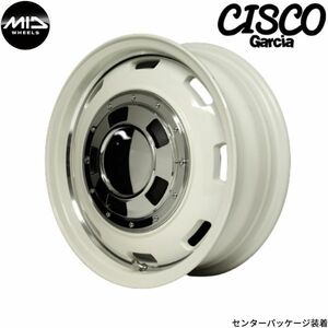 マルカ ホイール ガルシア シスコ ダイハツ ミラココア L675S/685S MID 【14×4.5J 4-100 INSET45 ホワイト】 1本単品