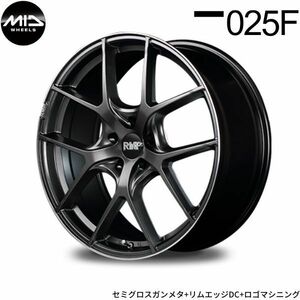 マルカ ホイール RMP 025F 日産 スカイラインクロスオーバー 50系 MID 【17×7.0J 5-114.3 INSET48 セミグロスガンメタ】 1本単品