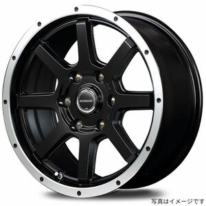 マルカ ホイール ロードマックス WF-8 ホンダ Nワゴン/Nワゴンカスタム JH3 JH4 MID 【14×4.5J 4-100 INSET43 ブラック+R&DP】 4本セット