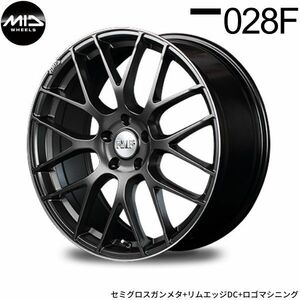 マルカ ホイール RMP 028F スバル レガシーアウトバック BR系 MID 【18×7.0J 5-100 INSET50 セミグロスガンメタ】 1本単品