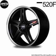 マルカ ホイール RMP 520F スバル レガシーツーリングワゴン BR系 MID 【18×7.0J 5-100 INSET48 セミグロスブラック】 1本単品_画像1