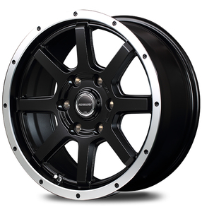 マルカ ホイール ロードマックス WF-8 トヨタ ハイラックス 120系 MID 【17×7.5J 6-139.7 INSET25 ブラック+FP】 1本単品